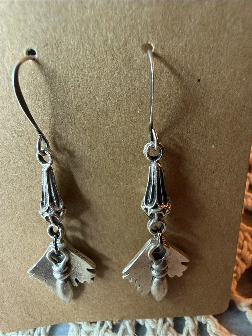 Sterling-Tone Silver Dangle Leaf Earrings - Women Jewelry